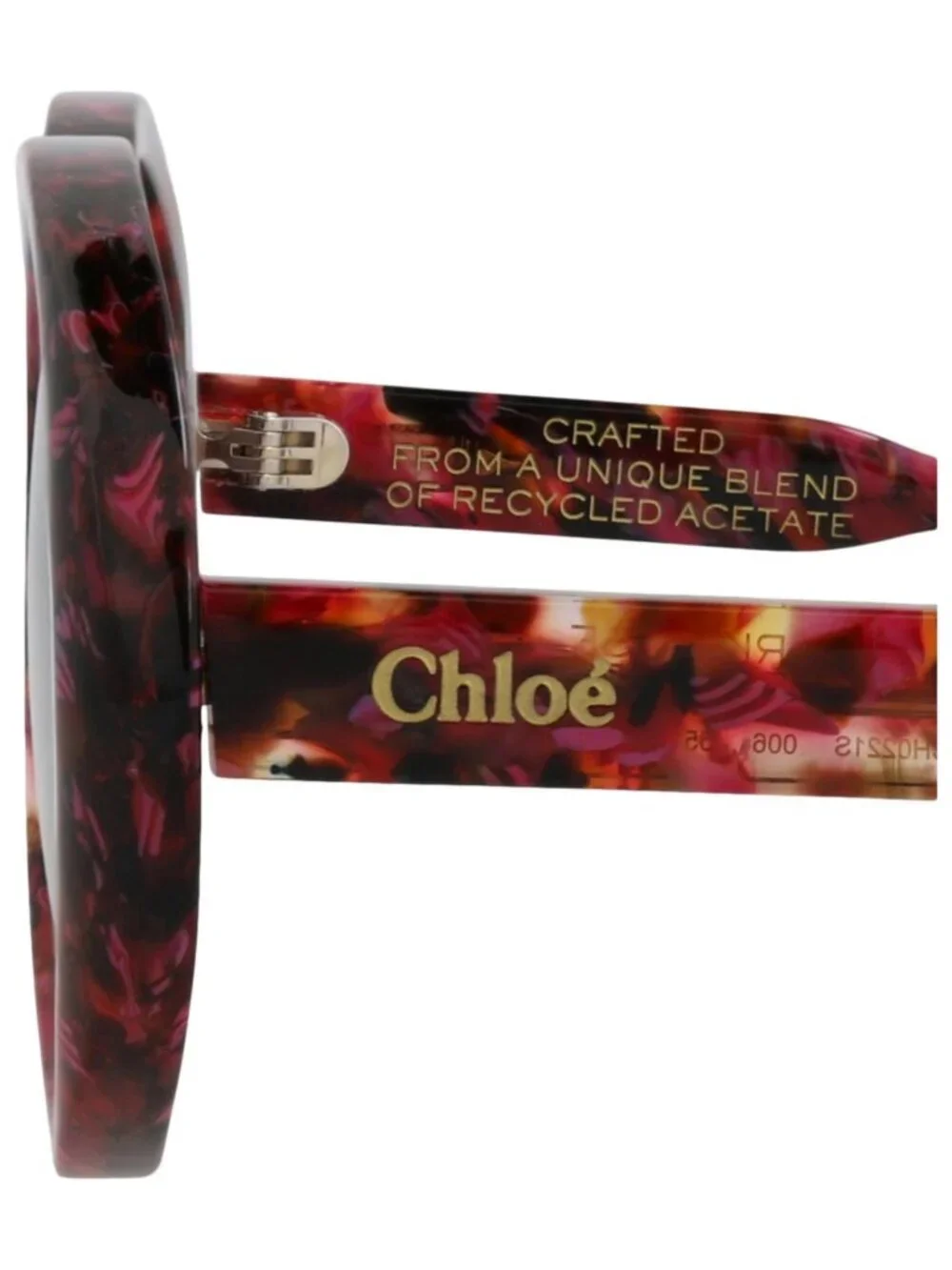 New Chloé Women's Sunglasses Round Oval Recycled Acetate Frame Havana Havana